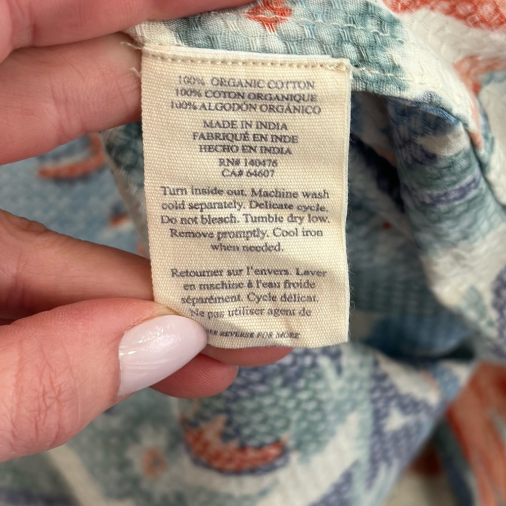 Faherty Blue Orange Bay Twist Halter Dress in Paradise Blossom Floral- Size M - Picture 6 of 10